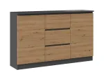 2D3S komoda 120x30x75 cm, antracitas/artisan