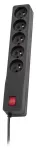 Prailginimo laidas Lestar 1,5 m juodas su jungikliu ir indikatoriumi, 10 A, 250 V, 460 W