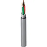 Belden Security & Sound, #22-4c BC, Ekranuotas kelių laidų kabelis, 4 laidai, 22 AWG, Plikas varis, CMR, 300V, Pilka PVC apvalkalas