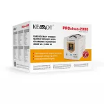 KEMOT PROsinus-2000 avarinis maitinimo &scaron;altinis &ndash; gryno sinusoidės keitiklis su 12V įkrovimo funkcija, 230V, 2000VA/1200W
