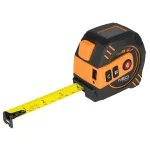 NEO TOOLS 67-100 Lazerinis nuotolio matuoklis su 5 m matavimo juosta, 40 m diapazonas, IP54, ap&scaron;viestas LCD ekranas, 2 klasės lazeris, 2 x AAA