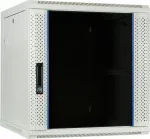 DSIT 12U sieninis serverių spintelis su stiklo durimis, baltas, 600x600x635 mm