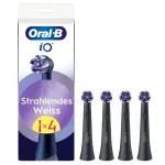 Oral-B iO Radiant White keičiamų &scaron;epetėlių galvutės, 4 vnt., juodos