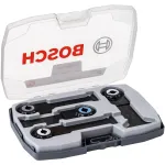 Bosch Starlock Best of Heavy Duty rinkinys, 4 vnt., peilių rinkinys, metalas, mediena, juoda, dėžutė