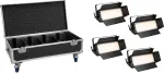 EUROLITE rinkinys 4x LED PLL-576 CW/WW panelė + dėklas su ratukais DMX 576 LED 3000-6000K