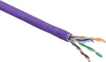 ACT Cat 6 U/UTP kietosios instaliacijos kabelis, LSZH, CPR Dca, 24AWG, violetinės spalvos, 305m (XS6003)
