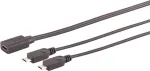 SHIVERPEAKS S/CONN maximum connectivity USB-C moteri&scaron;kas į 2x USB Micro-B vyri&scaron;kus Y-skirstytuvas adapterio kabelis, USB 2.0, 0,3m, juodas 13-20021