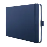 SIGEL Conceptum&reg; bloknotas A5 gulsčio formato, tu&scaron;čiais lapais, tamsiai mėlynu kietu vir&scaron;eliu, 132 puslapiai (CO203)