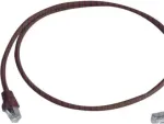 Teleg&auml;rtner 100008014 RJ45 komutacinis kabelis, CAT 6a S/FTP, 0,5 m, liepsną stabdantis, su lenkimo apsauga, raudonas