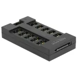 Delock RGB LED &scaron;viesų &scaron;akotuvas - 10 prievadų - Juodas (64128)