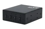 EXSYS EX-12274HMS USB 3.2 Gen 2x1 4 prievadų pramoninis metalinis &scaron;akotuvas, 10Gbps, 15KV ESD, sieninis/DIN bėgio montavimas