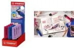 STABILO BOSS ORIGINAL NatureCOLORS žymekliai, 15 vnt. rinkinys su kaltiniu antgaliu 2-5 mm, įvairių spalvų
