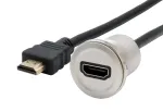 EXSYS EX-49180 metalinis HDMI adapteris, skirtas montuoti skydelyje, moteri&scaron;kas į vyri&scaron;ką, 30 cm