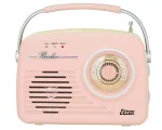Retro stalinis radijas Eltra LUIZA RETRO SP-11 su MP3, USB ir SD kortele, rožinis