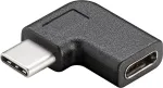 MicroConnect USB3.1CCMF USB-C lyties keitiklis, stačiu kampu, juodas