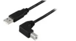 Microconnect USBAB2ANGLE10 USB A &ndash; USB B kabelis 10 m juodas