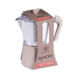 Kavinukas Pedrini 02CF169 &ndash; mocha kavinukas viryklei, dažytas aliuminis, 6 puodeliams