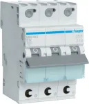 Hager MBS310. Nennstrom: 10 A, AC Eingangsfrequenz: 50/60 Hz. Typ: B-type, Module Menge (max): 3 Modul(e). Breite: 52,5 mm, Tiefe: 70 mm, H&ouml;