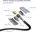 Helos PREMIUM DisplayPort kabelis 2,0 m Mini DisplayPort (vyri&scaron;kas) &ndash; DisplayPort (vyri&scaron;kas) 8K juodas