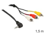 Vaizdo kabelio adapteris DeLOCK 84504 1,5 m 3,5 mm 3 x RCA juodas
