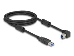DeLOCK USB kabelis Type-A ki&scaron;tukas į Type-B ki&scaron;tuką 90&deg; kairėn lenktas 2 m