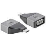 Techly IADAP USBC-VGAC USB-C į VGA adapteris 1920 x 1200 pikselių juoda, sidabrinė
