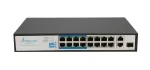 Extralink VIRTUS V3 nevaldomas L2 komutatorius 16x Fast Ethernet (10/100) PoE 1U juodas