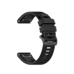 Silicone dirželis FIXED Garmin QuickFit 26 mm juodas &ndash; keičiamas laikrodžio dirželis 26 mm