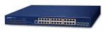 Valdomas jungiklis PLANET Layer 3 24 prievadų 10/100/1000T Gigabit Ethernet 1U