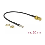 DeLOCK 89912 antenos kabelis, SMA lizdas montuojamas į korpusą &ndash; TS-9 ki&scaron;tukas, RG-174, 0,2 m, juodas