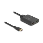 DeLOCK HDMI jungiklis 2 x HDMI įėjimas į 1 x HDMI i&scaron;ėjimas 8K 60 Hz integruotas kabelis 50 cm
