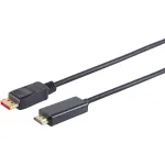Vaizdo kabelio adapteris S/CONN 10-71075 10 m DisplayPort &ndash; HDMI Type A juodas