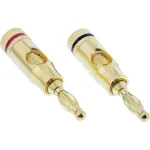 Gnybtas (bananinis ki&scaron;tukas) InLine metalinis auksuotas, 1x raudonas + 1x juodas