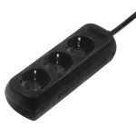 Hama 00108841 apsauginis filtras nuo vir&scaron;įtampių, juodas, 3 ki&scaron;tukiniai lizdai, 230 V, 3 m