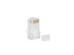 LANBERG PLU-6000 RJ-45 ki&scaron;tukas Cat6 U/UTP kabeliams, skaidrus/baltas, pakuotė po 100 vnt.