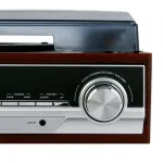 Patefonas Camry CR 1168 &ndash; juodas su medžio apdaila, 33/45 aps./min., įmontuoti garsiakalbiai, RCA i&scaron;ėjimas