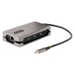 StarTech.com USB-C kelių prievadų adapteris, 4K 60Hz HDMI 2.0b, HDR, USB 3.2 Gen 2 10Gbps &scaron;akotuvas (2xUSB-C, 1xUSB-A), 100W PD perdavimas, Mini kelioninis dokas, 12 colių/30 cm laidas, ne&scaron;iojamojo kompiuterio dokavimo stotelė