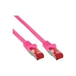 Pataisos laidas InLine Cat6 S/FTP PiMF 250MHz RJ45&ndash;RJ45 PVC rožinis 1,5m