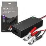 Qoltec 52665 Automatinis akumuliatoriaus įkroviklis AGM GEL STD baterijoms, 24V 2A 48W, LED indikatorius, 1,8m laidas