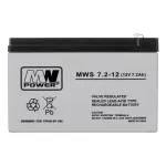MPL Power Elektro MWS 7.2-12 UPS baterija, &scaron;vino-rūg&scaron;ties VRLA AGM, 7.2Ah 12V