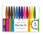 Pentel 12 SES15-12 Brush Pen Set Assorted Colors