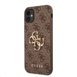 Guess PU 4G Metal Logo Dėklas, skirtas iPhone 11, Ruda