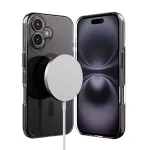 Crong Clear MAG Pro Dėklas, skirtas Apple iPhone 16, MagSafe, Juodas
