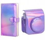 LOVEINSTANT Case Cover for Fujifilm Instax Mini 12 + Photo Album for 96 Photos / Sparkle Purple