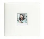 LOVEINSTANT fotoalbumas, skirtas Polaroid Go &ndash; 36 lapų, 288 nuotraukoms, baltos spalvos PU oda
