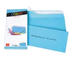 ELCO Color vokas C5/6 (114 x 229 mm), be langelio, su lipnia juostele, 100 g/m&sup2;, mėlyna, 25 vnt. (74617.32)