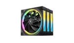 DeepCool FL12R 3-in-1 120 mm korpuso ventiliatoriai, 3 vnt. pakuotė, Reverse, 4 kontaktų PWM, 500&ndash;2150 aps./min., FDB, juodi