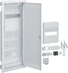 HAGER Volta Hybrid Flush-Mounted Distribution Board, 12 Modules, 1 Row, 3 Mounting Plates, 230V Socket, White (RAL 9010)