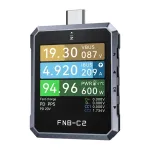 FNIRSI FNB-C2 USB-C testeris, 4&ndash;50 V, 6,5 A, 240 W, PD 3.1 EPR/QC paleidimas ir aptikimas, E-Marker kabelių skaitymas