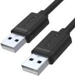 UNITEK Y-C442GBK USB 2.0 Type-A vyri&scaron;kas į Type-A vyri&scaron;ką kabelis, 1,5 m, juodas
